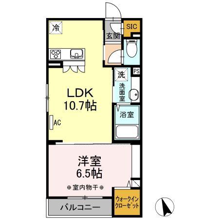 レジデンス葛西II(1LDK/3階)の間取り写真