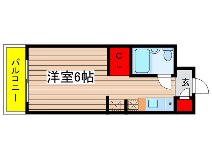 百合ヶ丘池上マンション(ワンルーム/4階)の間取り写真