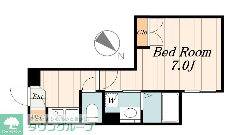 OHANA VILLA(1K/1階)の間取り写真