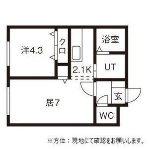 レミオポート(1LDK/1階)の間取り写真