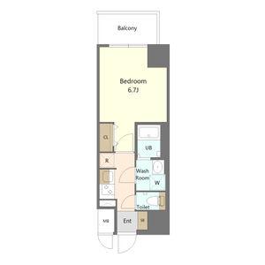 S-RESIDENCE志賀本通DEARLY(1K/10階)の間取り写真