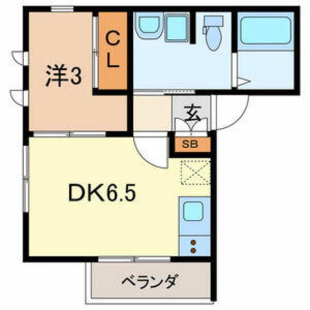 アロア並木(1DK/1階)の間取り写真