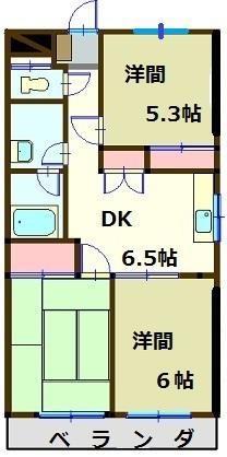 メゾンドゥルミエール(3DK/4階)の間取り写真