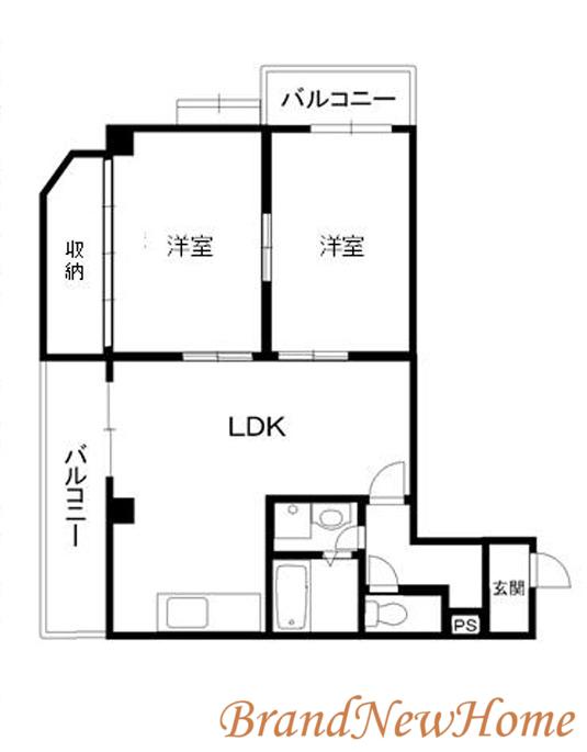 アベニール堺駅前(2LDK/3階)の間取り写真
