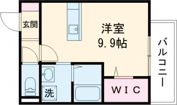 へーベルメゾン西大寺国見町(ワンルーム/1階)の間取り写真