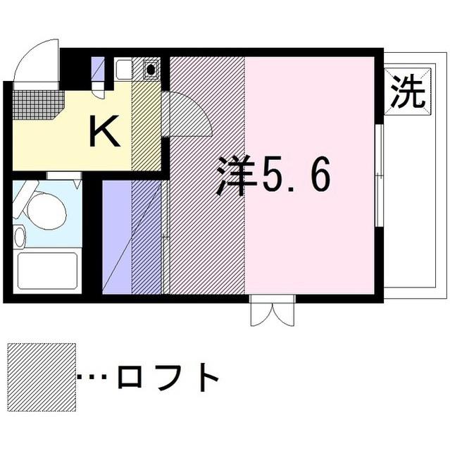 RITAかしわ台(1K/2階)の間取り写真