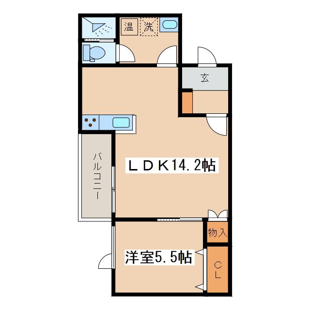 LIBERTA白金(1LDK/3階)の間取り写真