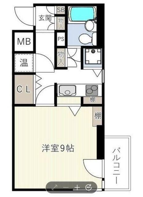 INOVE朝霞青葉台(1K/4階)の間取り写真