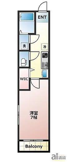 フォレスト西所沢(1K/3階)の間取り写真