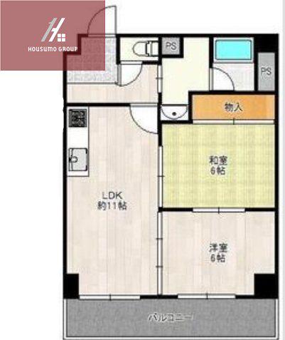 レクシア野崎(2LDK/2階)の間取り写真