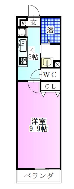 リブリ・佳(1K/1階)の間取り写真