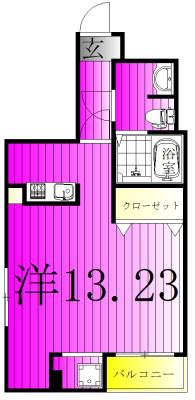 SKリデンテ白井笹塚I(ワンルーム/1階)の間取り写真