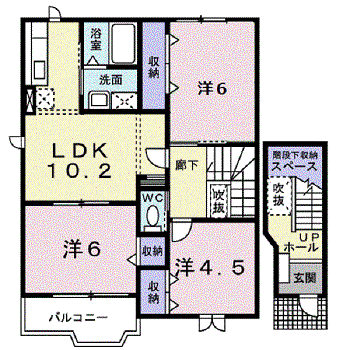 エクセルI(3LDK/2階)の間取り写真