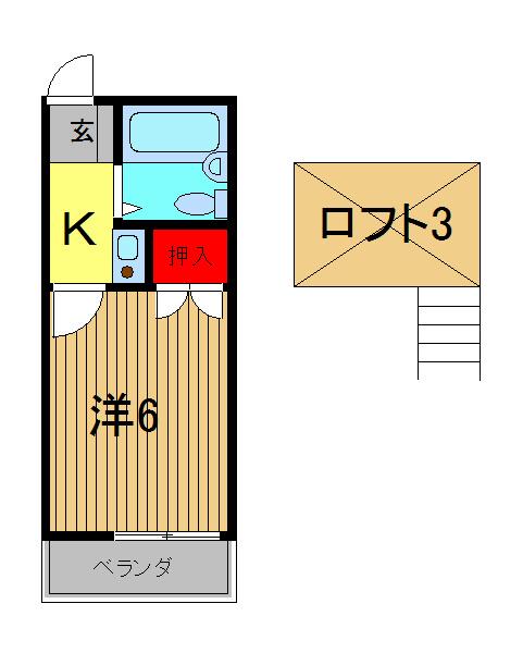 レオパレス西川口第15(1K/1階)の間取り写真