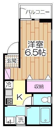 LEE GRIMII(1K/2階)の間取り写真