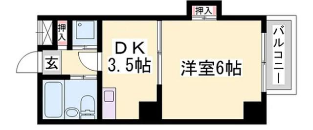 ベルトピア手柄II(ワンルーム/4階)の間取り写真