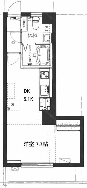 朝日北千束マンション(1LDK/2階)の間取り写真