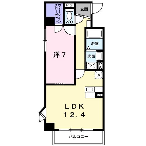 アバンツァート(1LDK/3階)の間取り写真