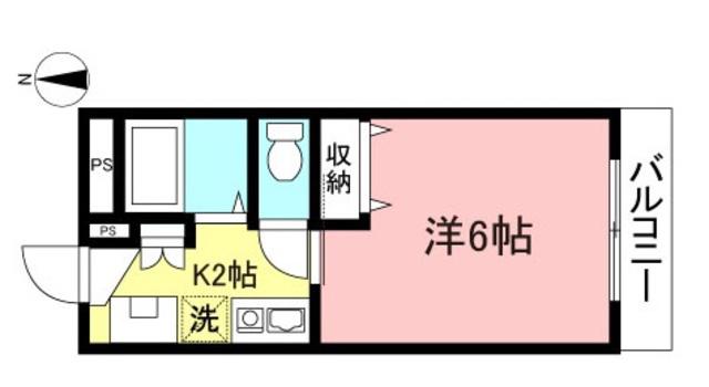 MKジェムズマンション(1K/3階)の間取り写真
