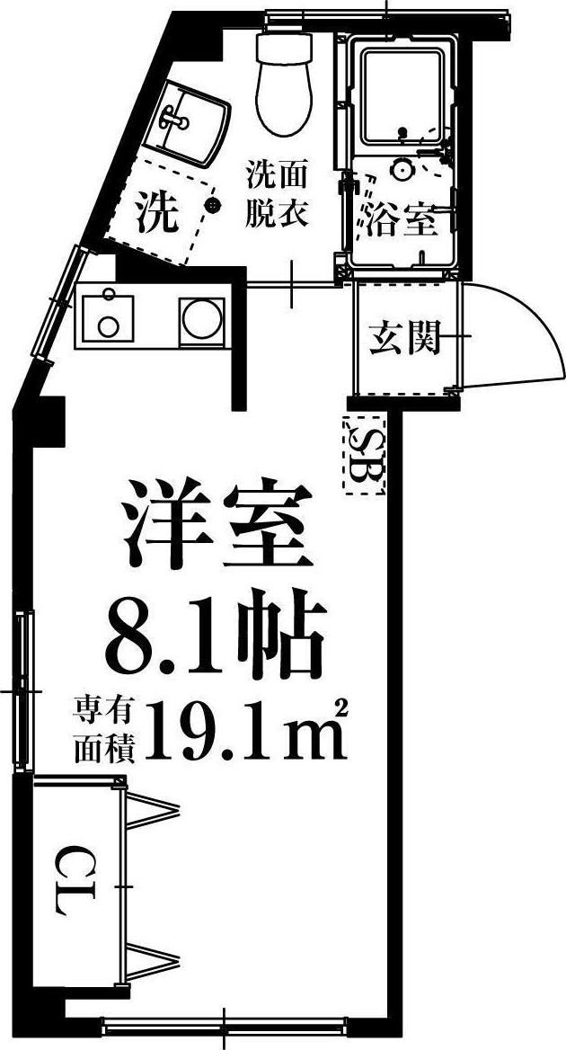 タワーズ駅南(ワンルーム/2階)の間取り写真