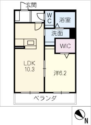 グーテンターク(1LDK/1階)の間取り写真