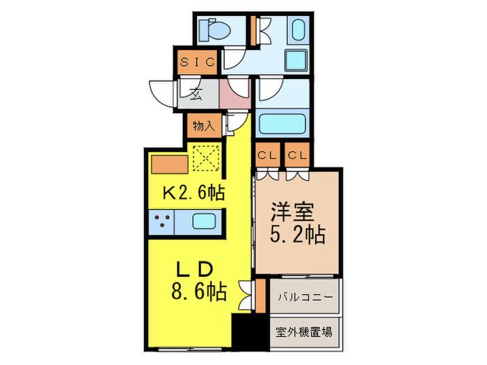 ウエストパークタワー池袋(1LDK/12階)の間取り写真