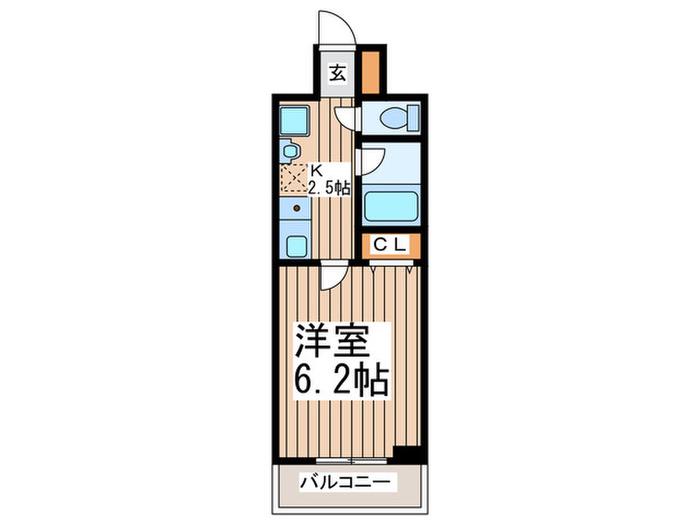 ワイズスクエア(1K/5階)の間取り写真