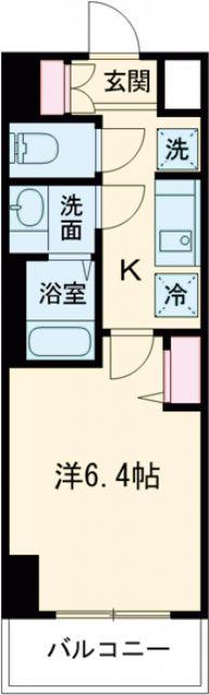NーSTAGE 平塚II(1K/2階)の間取り写真