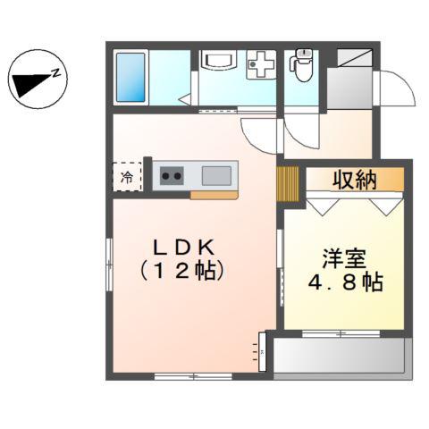 ソレイユ平和島(1LDK/2階)の間取り写真
