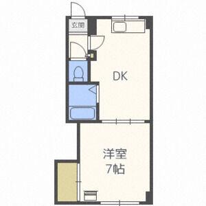 グレース麻生(1LDK/4階)の間取り写真