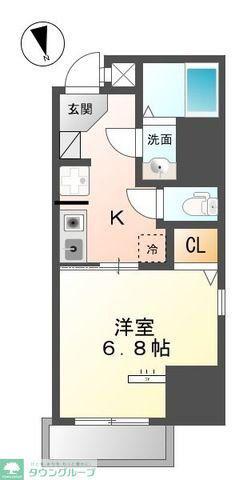 ラフィネ 柏(1K/8階)の間取り写真