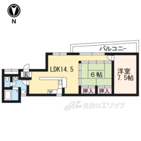 アモンMG(2LDK/2階)の間取り写真