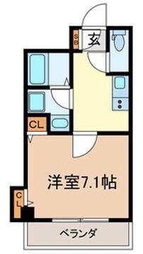 渡邉ビル(1K/4階)の間取り写真