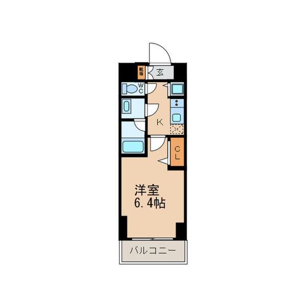 プレミアム大須(1K/4階)の間取り写真