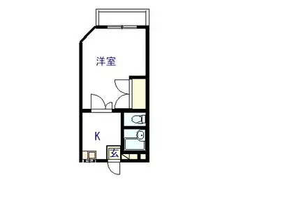 エクセレントハイツ プレステージ(1DK/1階)の間取り写真