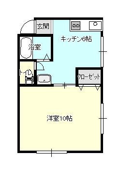 ポケットハイツ(1K/2階)の間取り写真