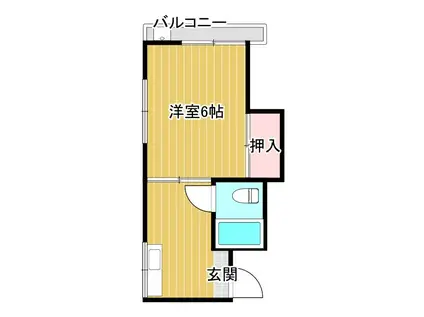 コーポライフ(1K/2階)の間取り写真
