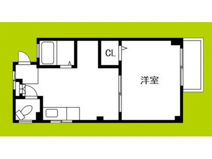 松本マンション(1DK/3階)の間取り写真