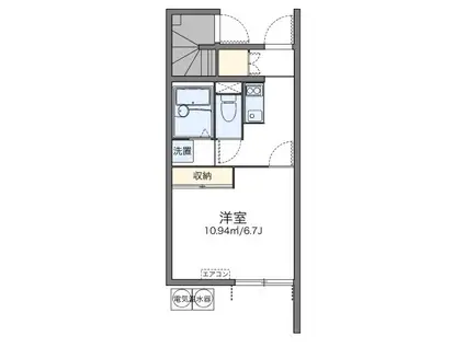 レオネクストディアベルジュI(1K/2階)の間取り写真