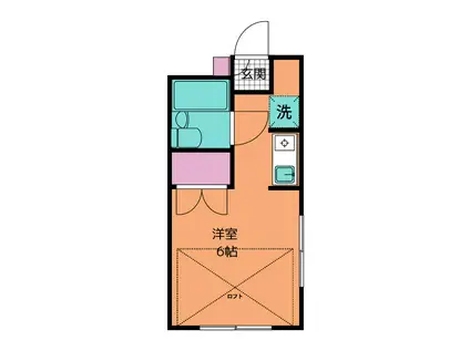 ヤナセハイム(ワンルーム/2階)の間取り写真