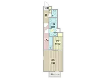 ANYRE高砂駅東I(1K/1階)の間取り写真