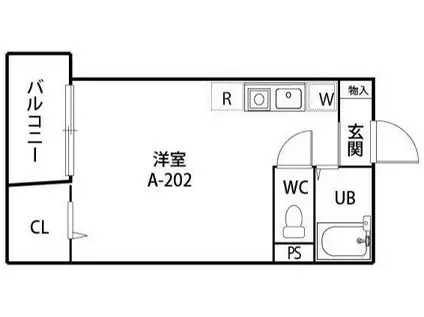 リシェ矢野口A(ワンルーム/3階)の間取り写真