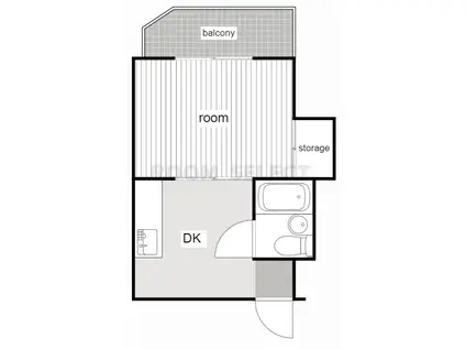 菱屋マンション(1DK/3階)の間取り写真