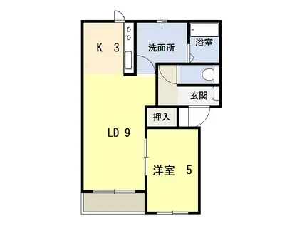 ファンタジアIII(1LDK/2階)の間取り写真