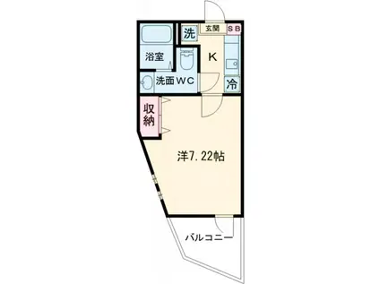 ピアコートTM東武練馬 弐番館(1K/2階)の間取り写真