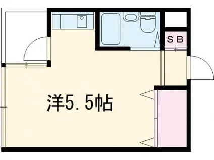 都営新宿線 篠崎駅 徒歩7分 3階建 築33年(ワンルーム/3階)の間取り写真