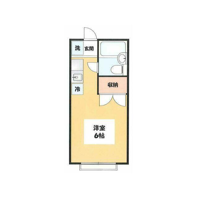 コーポ市川(1K/2階)の間取り写真