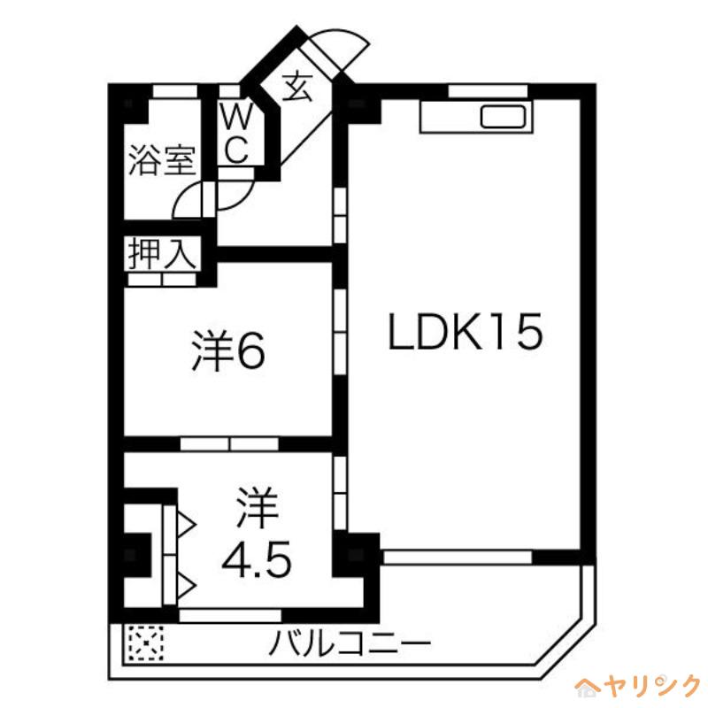 アートスクエア(2LDK/3階)の間取り写真