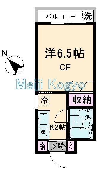 SUNエルク(1K/5階)の間取り写真