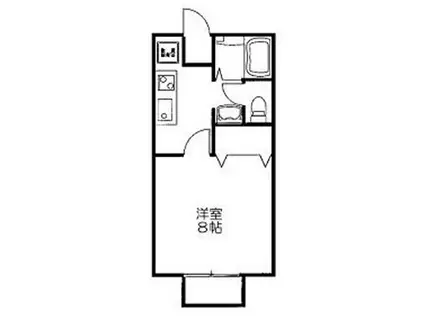 サンハイツたねもとC(1K/2階)の間取り写真